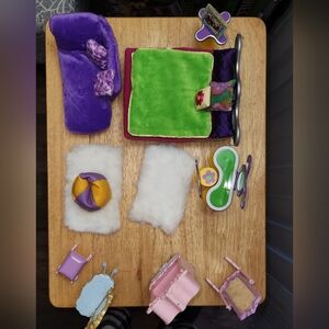 Vintage DAWN'S APARTMENT BEDROOM & Barbie Mini Kingdom Lot 60+ Pieces